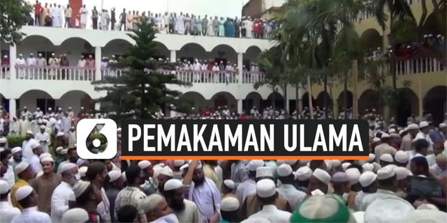 VIDEO: Ulama Meninggal, 100 Ribu Warga Tak Bisa Dicegah Melayat