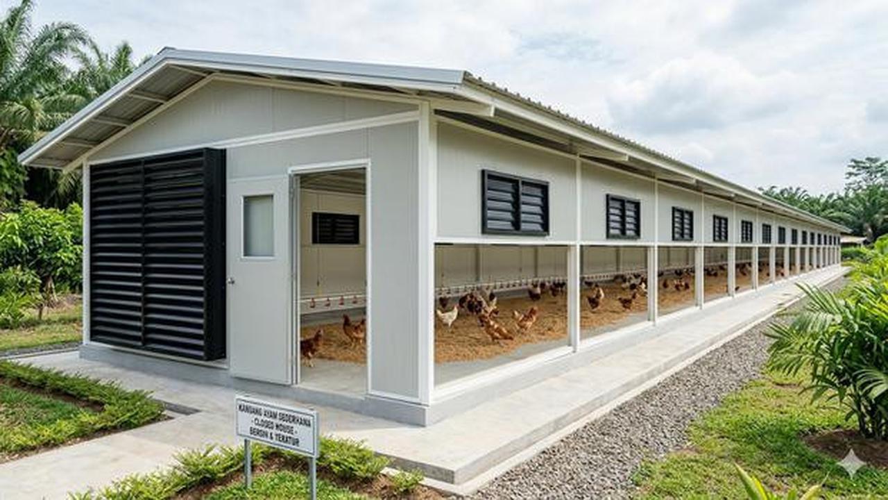 8 Desain Kandang Ayam Sistem Ventilasi Silang Biar Tidak Pengap dan Bau