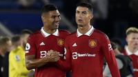 Gelar pemain tua termahal berhasil diraih oleh Casemiro. Manchester United menjadi klub yang rela mengeluarkan 60 juta pounds untuk mendatangkan Casemiro yang sudah berumur 30 tahun. Jika melihat dari sisi kualitas, Casemiro layak dihargai 60 juta pounds. Pengalamannya sebagai trio lini tengah mematikan Real Madrid tentu patut dihargai mahal. (AP Photo/Rui Vieira)
