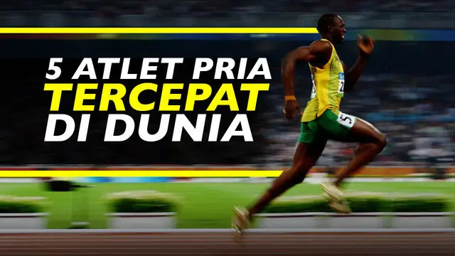 Video atlet lari pria pemegang rekor lari tercepat di dunia, salah satunya Usain Bolt atlet asal jamaika dengan kecepatan 9.58 detik lari jarak 100 meter.