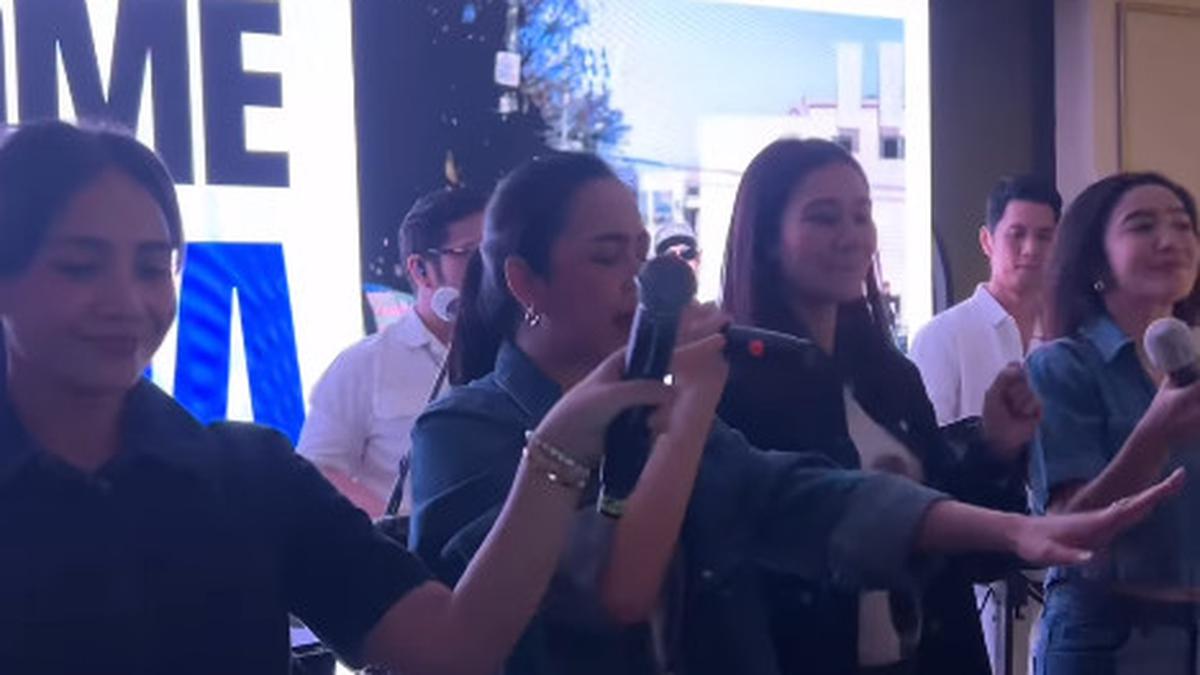 OOTD Denim on Denim Nagita Slavina, Agatha Pricilla, Aaliyah Massaid, dan Febby Rastanty Jadi Girl Band di Ulang Tahun Wanda Hara