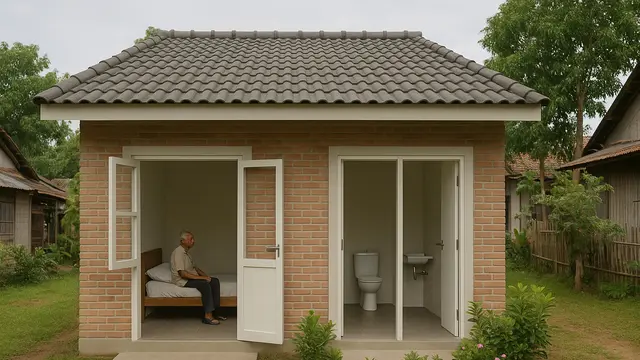 Rumah Sederhana 6x9 untuk Lansia di Kampung (Foto: ChatGPT)