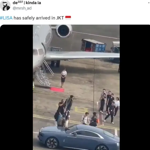 Gelar Fan Meetup di Jakarta, Lisa BLACKPINK Datang Pakai Jet Pribadi dan Dijemput Mobil Listrik