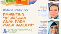 DIskusi parenting Seri 4 IPB ’33 Tan96uh: Kebiasaan Anak pada Masa Pandemi, Minggu (4/7/2021).