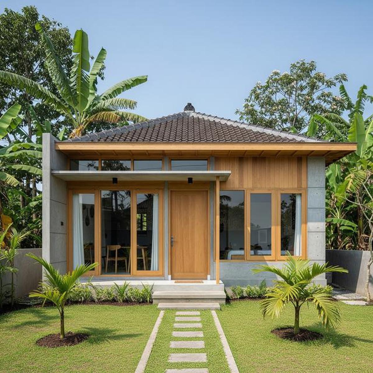 9 Inspirasi Rumah Kampung Modern dengan Halaman Hijau, Adem dan Estetis