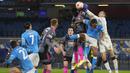 Napoli berhasil meraih kemenangan setelah melewati laga sengit melawan Leicester City pada laga terakhir Grup C Liga Europa. (AP/Gregorio Borgia)