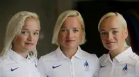 Leila, Liina dan Lily Luik, wanita kembar tiga asal Estonia berkiprah di marathon di Olimpiade Rio 2016 (Reuters)