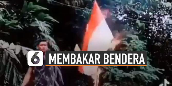 VIDEO: Viral Pria Membakar Bendera Merah Putih
