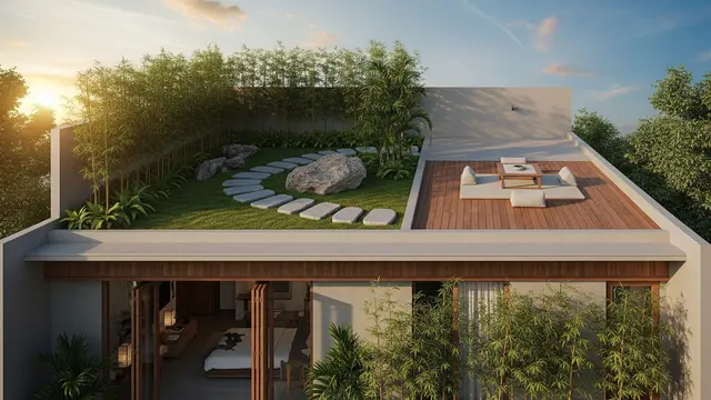 Rooftop Japanese Zen: Ruang Tenang ala Jepang