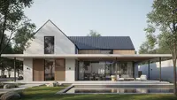 7 Model Rumah Minimalis dengan Atap Kombinasi Pelana dan Kanopi Modern
