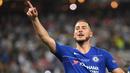 1. Eden Hazard (100 juta euro) - Chelsea melepas bintang asal Belgia ke Real Madrid dengan nilai transfer mencapai 100 juta euro pada musim panas 2019. (AFP/Ozan Kose)