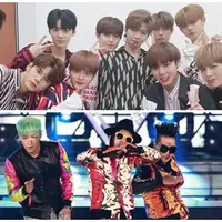 Wanna One dan BigBang (Foto: Twitter/WannaOne_twt, Bintang/EPA)