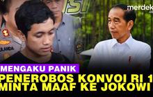 VIDEO: Pengakuan Pemotor Terobos Mobil Jokowi, Panik & Tak Tahu