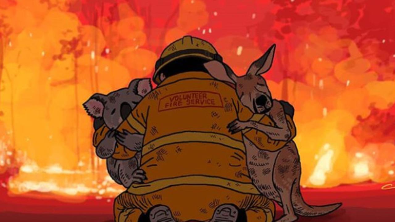 10 Potret Karya Seni Kebakaran Hutan Australia Ini Bikin Haru