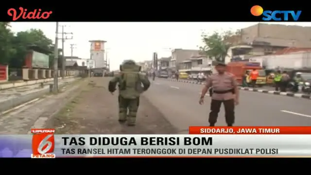 Tas Ransel Diduga Berisi Bom Gegerkan Warga Sidoarjo