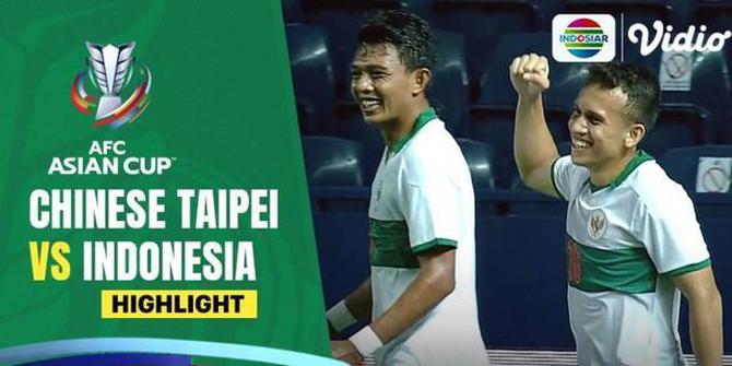 VIDEO: Highlights Timnas Indonesia Lumat Chinese Taipei Tiga Gol Tanpa Balas pada Leg II