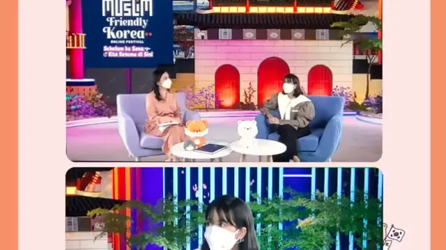 Gelar wicara bareng selebgram Sasyachi di ajang Muslim Friendly Korea Online Festival, Minggu (31/10/2021). (Foto: Dok. Instagram @ktoid)