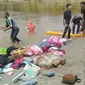 Barang-barang penumpang speedboat di Kaltara. Foto istimewa