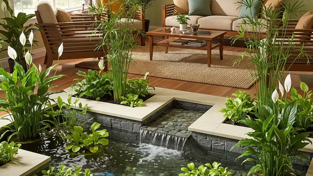 Dekorasi Ruang Tamu dengan Elemen Air