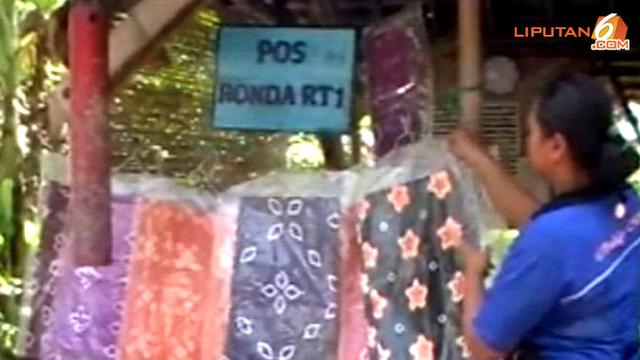  VIDEO Pengrajin Batik  Jumput  Pamer Dagangan di Pos Ronda 