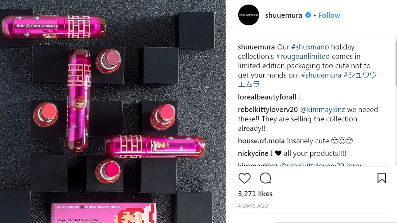 Gemas, Kemasan Shu Uemura Bertema Mario Bros