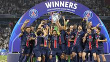PSG menjadi juara&nbsp;Liga Champions&nbsp;setelah mengalahkan Inter Milan di Allianz Arena, Minggu, 1 Juni 2025. (AP Photo/Martin Meissner)