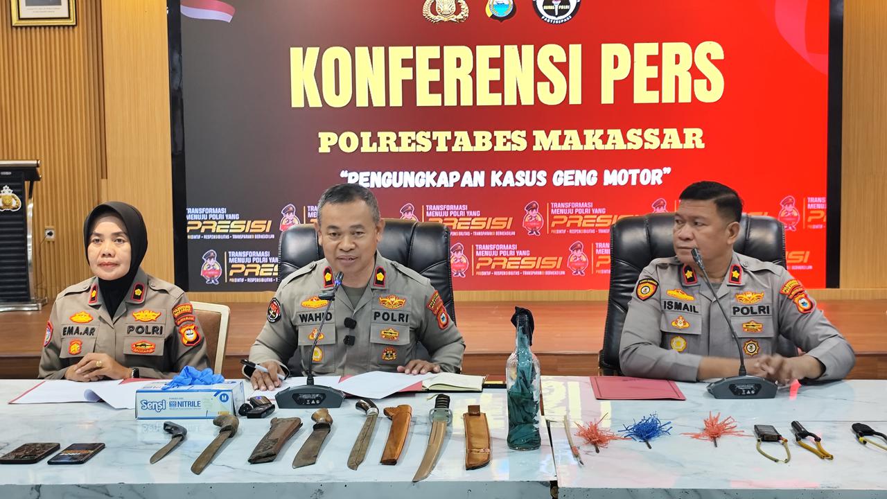 Tawuran Geng Motor Libatkan Ratusan Orang di Makassar, Polisi Ringkus 7 Remaja