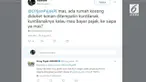 Admin akun tetap sabar dan menjawab semua pertanyaan dengan kepala dingin.