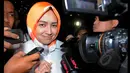 Walikota Tangerang Selatan, Airin Rachmi Diany usai menjalani pemeriksaan di KPK, Jakarta, Kamis (22/1/2015). (Liputan6.com/Faisal R Syam)
