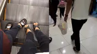 Viral Pria Pakai High Heels di Mall (Sumber: Twitter/AmrulFrdaus)