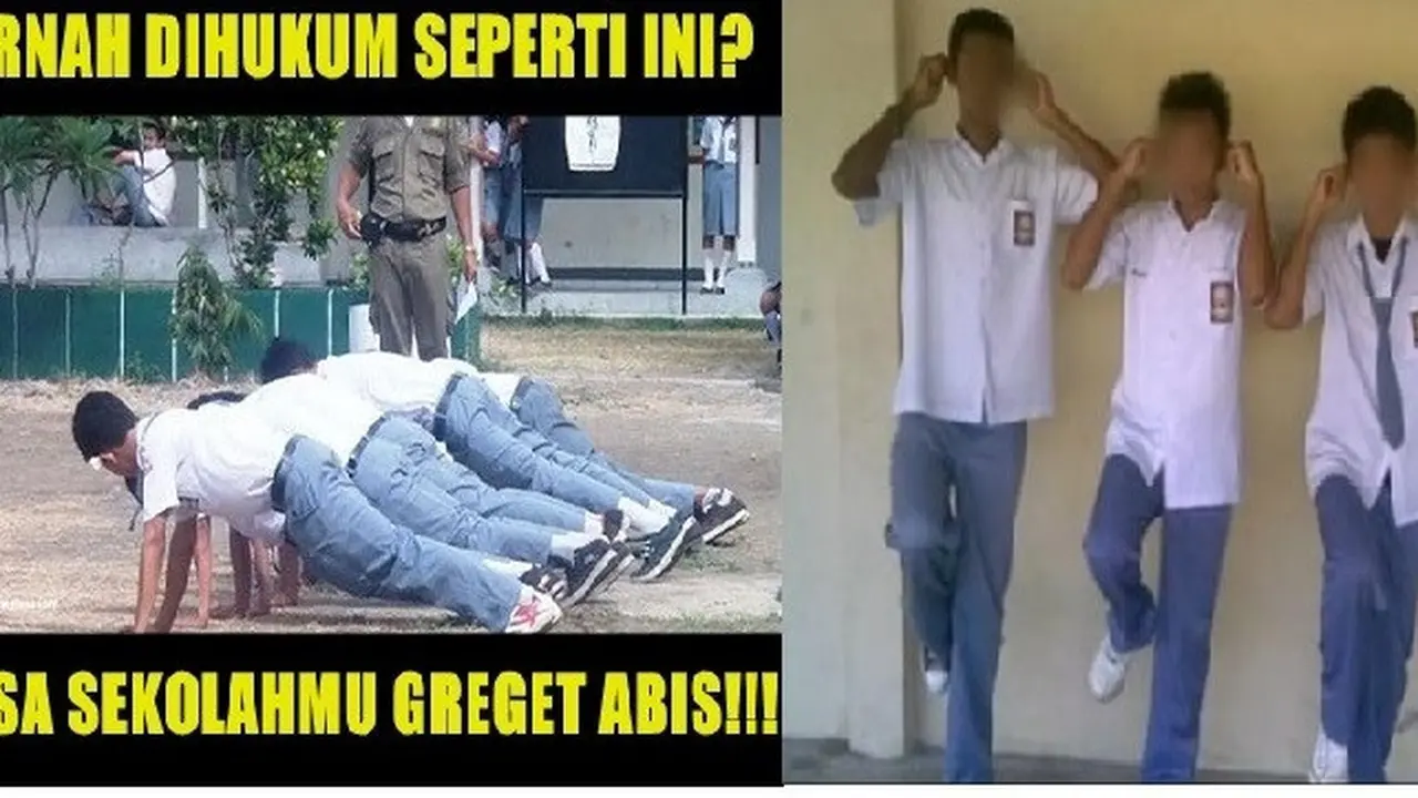 Momen dihukum guru (foto: instagram/@drama.sekolah)