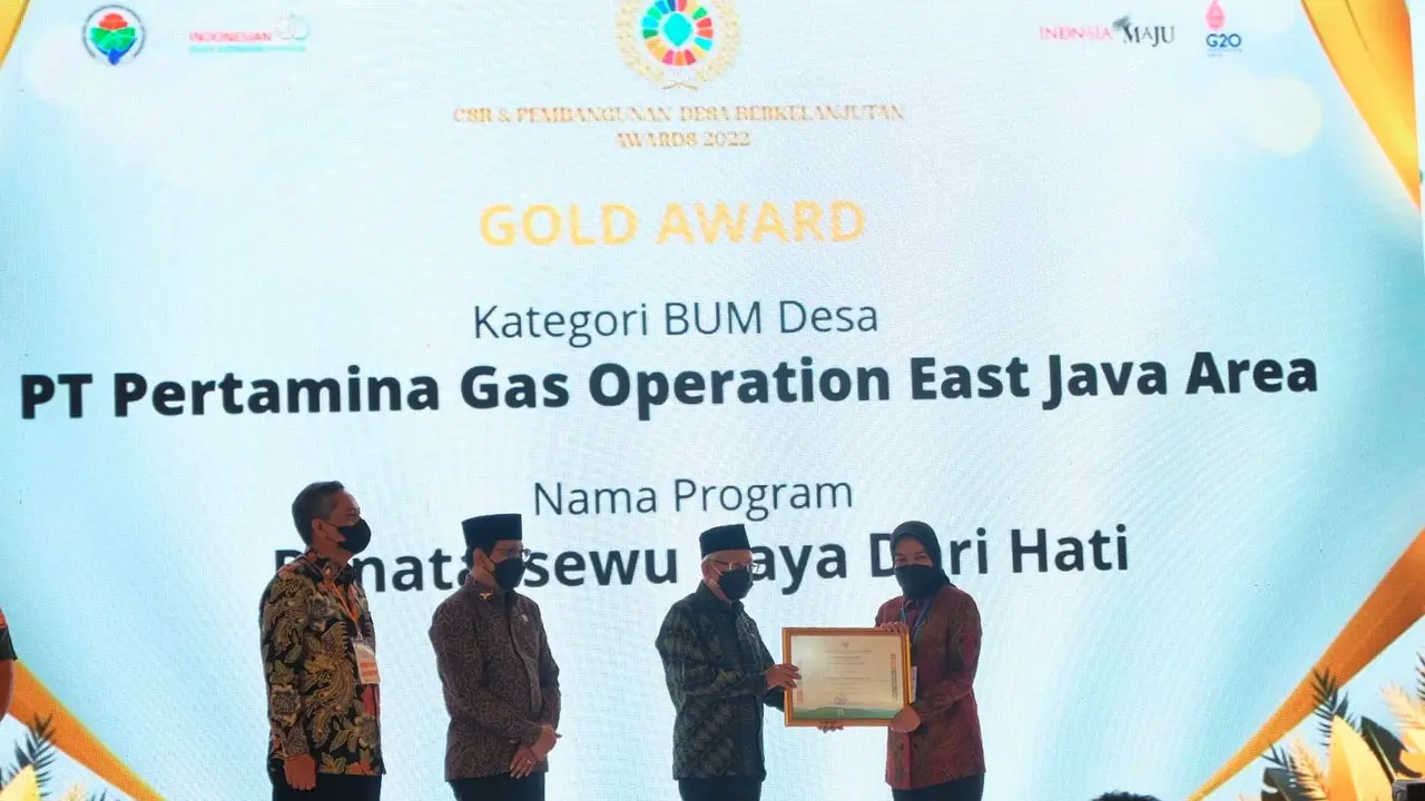 PT Pertamina Gas (Pertagas) selaku afiliasi Sub Holding Gas Pertamina raih 6 penghargaan pada ajang Corporate Social Responsibility (CSR) dan Pembangunan Desa Berkelanjutan (PDB) Awards 2022