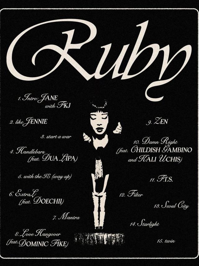 Album Solo \'Ruby\' Jennie BLACKPINK. (credit:instagram.com/jennierubyjane)