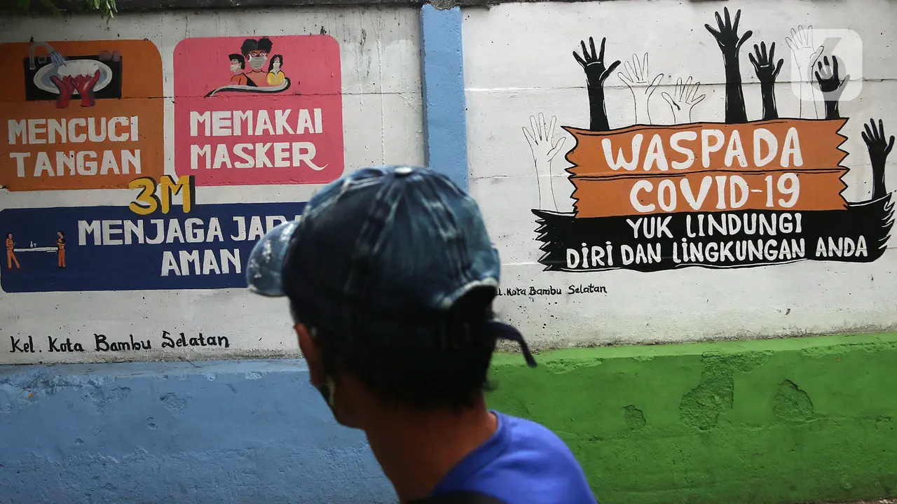 FOTO: Mural 3M Ingatkan Masyarakat Akan Protokol Kesehatan