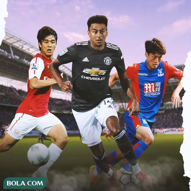Ilustrasi - Park Chu-young, Jesse Lingard, Lee Chung-yong