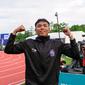 Sprinter asal Nusa Tenggara Barat, Lalu Muhammad Zohri, menyumbang dua medali emas pada PON XX Papua 2021. (dok. PB PASI)
