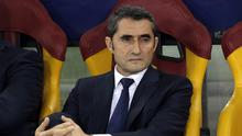 Pelatih Barcelona, Ernesto Valverde (AP Photo/Andrew Medichini).