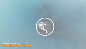 Daratan Baru Seluas 30,3 Hektare Muncul di Dekat Anak Krakatau, Benarkah 'Cucu' Krakatau?