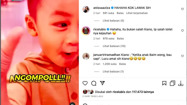 Celetukan Kiano Saat Tak Sengaja Ngompol di Mal Bikin Ngakak: Ketika Anak Baim Wong Bau Sapi