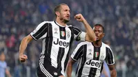 Juventus meraih kemenangan 4-1 atas Sampdoria dalam pertandingan pekan ke-10 Serie A di Juventus Stadium, Rabu (26/10/2016) waktu setempat. Giorgio Chiellini mencetak 2 gol. (Reuters/Giorgio Perottino)