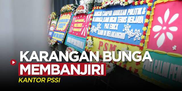 VIDEO: Indonesia Dibatalkan Sebagai Tuan Rumah Piala Dunia U-20, Kantor PSSI Dibanjiri Karangan Bunga