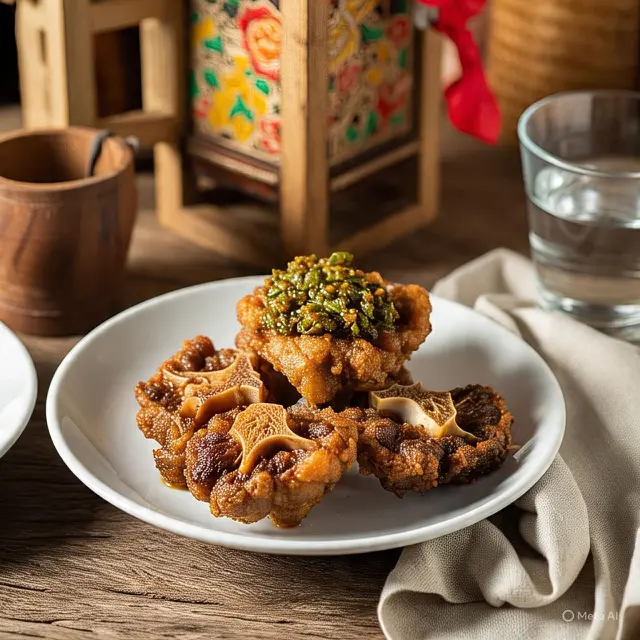 Buntut Sapi Goreng Renyah dengan Sambal Matah Segar