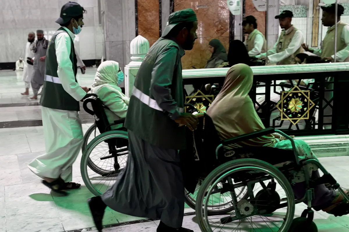 Layanan kursi roda di Masjidil Haram (Liputan6.com/Asnida Riani)