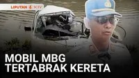 Satu orang tewas menjadi korban tabrakan kendaraan MBG dengan kereta. Kerasnya benturan membuat kabin mobil terpental dan masuk ke saluran air di sisi kiri rel kereta.