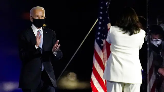 FOTO: Joe Biden - Kamala Harris Sampaikan Pidato Kemenangan Pilpres AS 2020