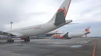 Lion Air menyiapkan tiga pesawat berbadan lebar Airbus A330 untuk melayani jemaah haji di Embarkasi Banjarmasin. (dok. Lion Air)
