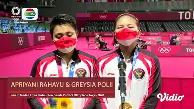 Berita video Greysia Polii / Apriyani Rahayu mengungkapkan kunci keberhasilannya bisa meraih kemenangan pada laga final dan akhirnya meraih medali emas di bulutangkis ganda putri Olimpiade Tokyo 2020, Senin (2/8/2021) siang hari WIB.