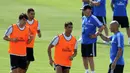 Carlo Ancelotti memboyong Zinedine Zidane dan Paul Clement sebagai asisten pelatih. (AFP/Dominique Faget)