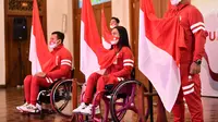 Pengukuhan dan pelepasan atlet Indonesia yang akan berjuang di Paralimpiade Tokyo 2020 oleh Menteri Pemuda dan Olahraga, Zainudin Amali, yang digelar secara virtual, Sabtu (14/8/2021). (Istimewa)