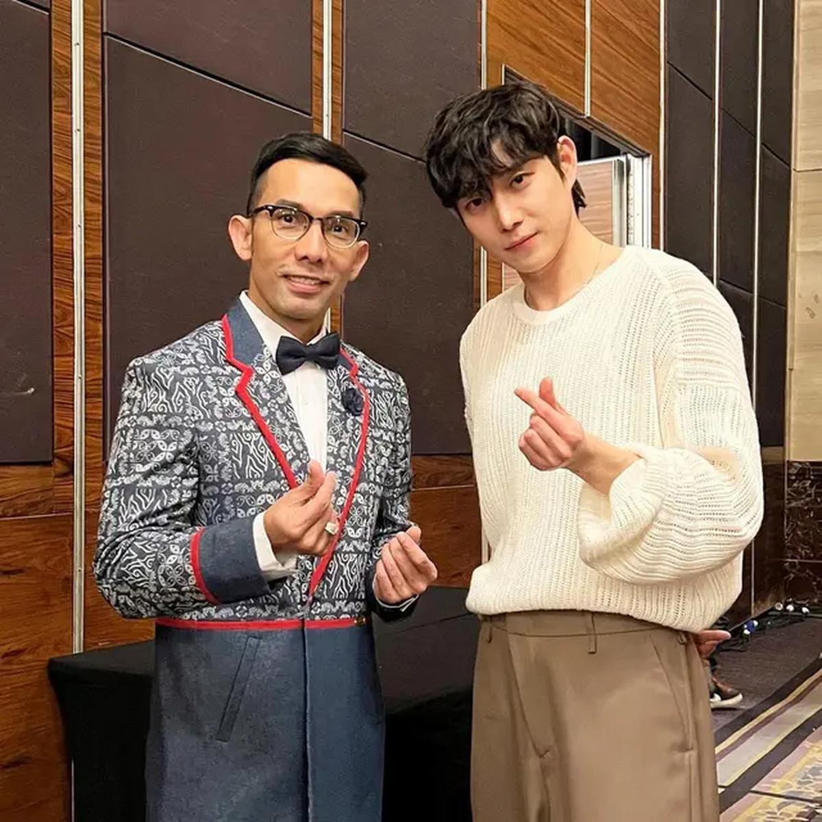 Indra Herlambang dan Artis Kpop, Kim Young Dae (Sumber: Instagram/indraherlambang)